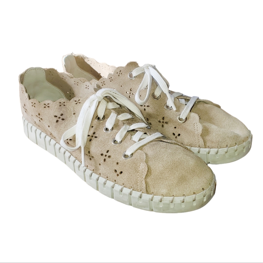 Anthropologie Suede Perforated Sneaker 39